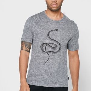 John Varvatos gray shirt w snake design